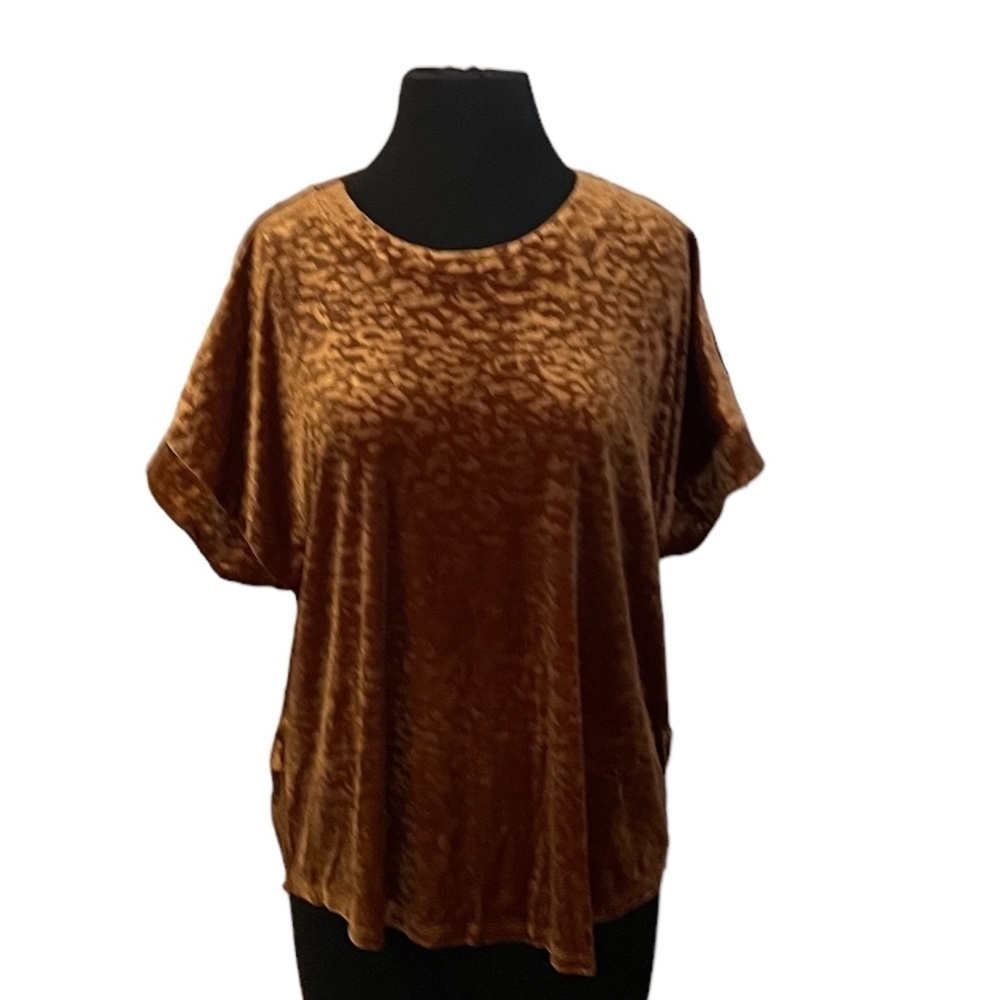 Bronze Velvet Cocomo‎ Animal Prints Women's Top PXL